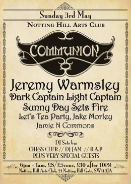 Communion London – May 3rd