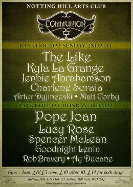 Communion May Bank Holiday Weekend Extravaganza!