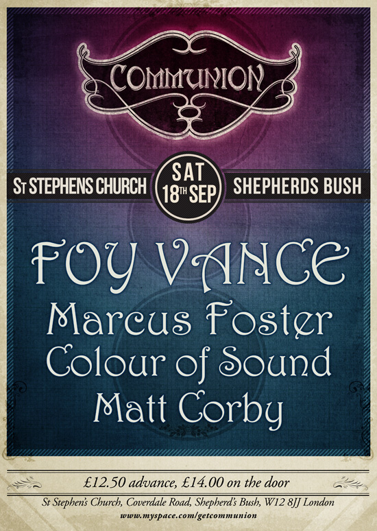 Foy Vance plays St. Stephen’s Church on 18th September