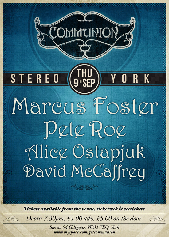 York Communion: Thursday 9th September at Stereo