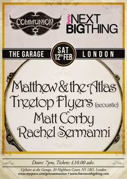 HMV Next Big Thing upstairs at the Garage Feb 12th