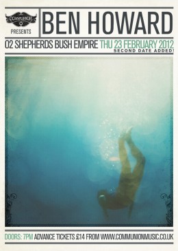 Ben Howard 2nd Show at Shepherds Bush Empire