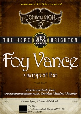 Brighton Communion January 2012 with Foy Vance