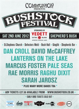 Bushstock Festival 2012 First Announcement Gig Poster