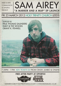SAM AIREY “A Marker & A Map” EP Launch at Holy Trinity Church, Leeds
