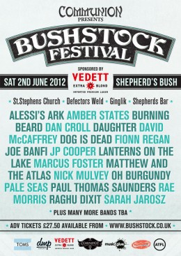 Bushstock Festival 2012 Gig Poster Bushstock Festival 2012 Gig Poster