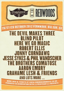Communion Redwoods Festival 2012 Lineup 2 Gig Poster