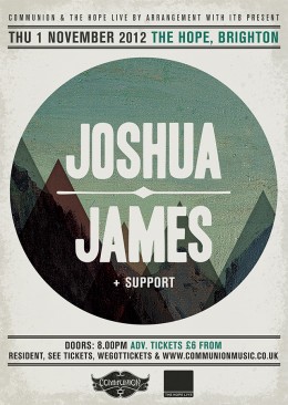 Joshua James live at the Hope in Brighton November 2012