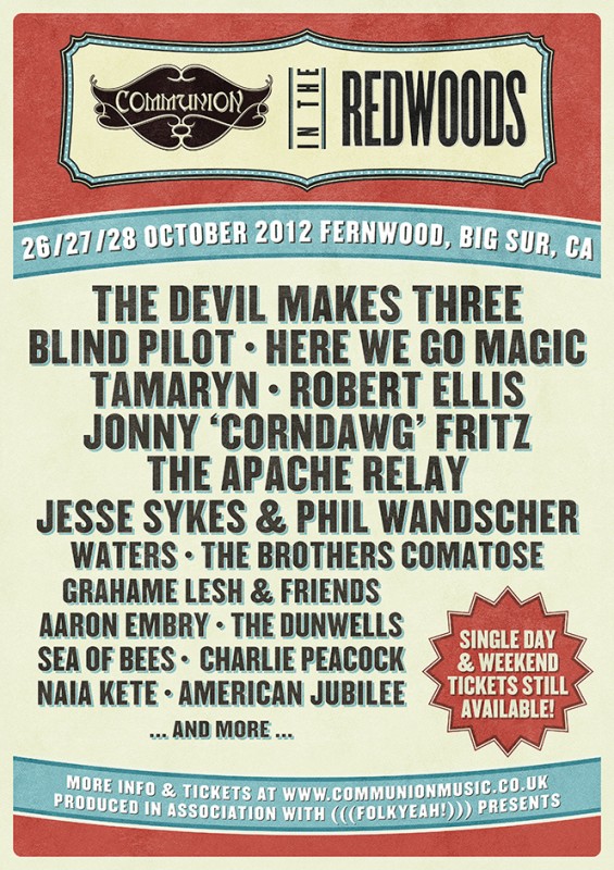 Communion Redwoods Festival 2012 Lineup 5 Communion Redwoods Festival 2012 Lineup 4 Gig Poster