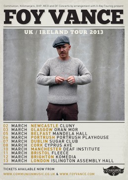 Foy Vance UK / Ireland Tour 2013 *UPDATE*