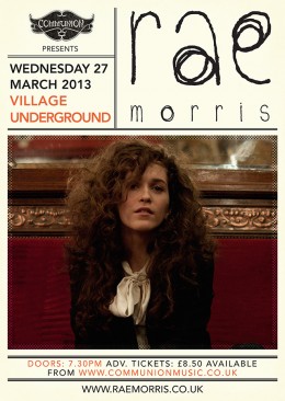 Rescheduled: Rae Morris live at Village Underground on 27th March