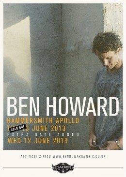 Ben Howard live at Hammersmith Apollo 13th June 2013 *Extra Date Added*